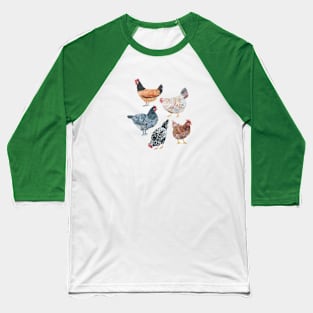 Flock of chickens Baseball T-Shirt